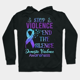 Family Domestic Violence Awareness Purple Ribbon Hoodie